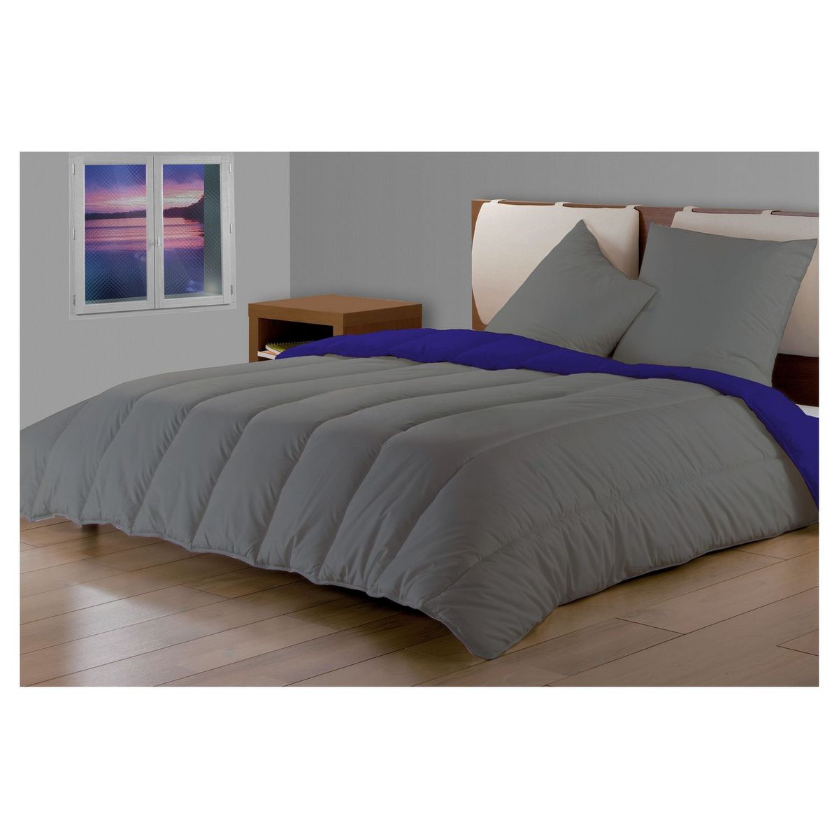 DODO Couette légère en coton 200 g/m² BICOLORE