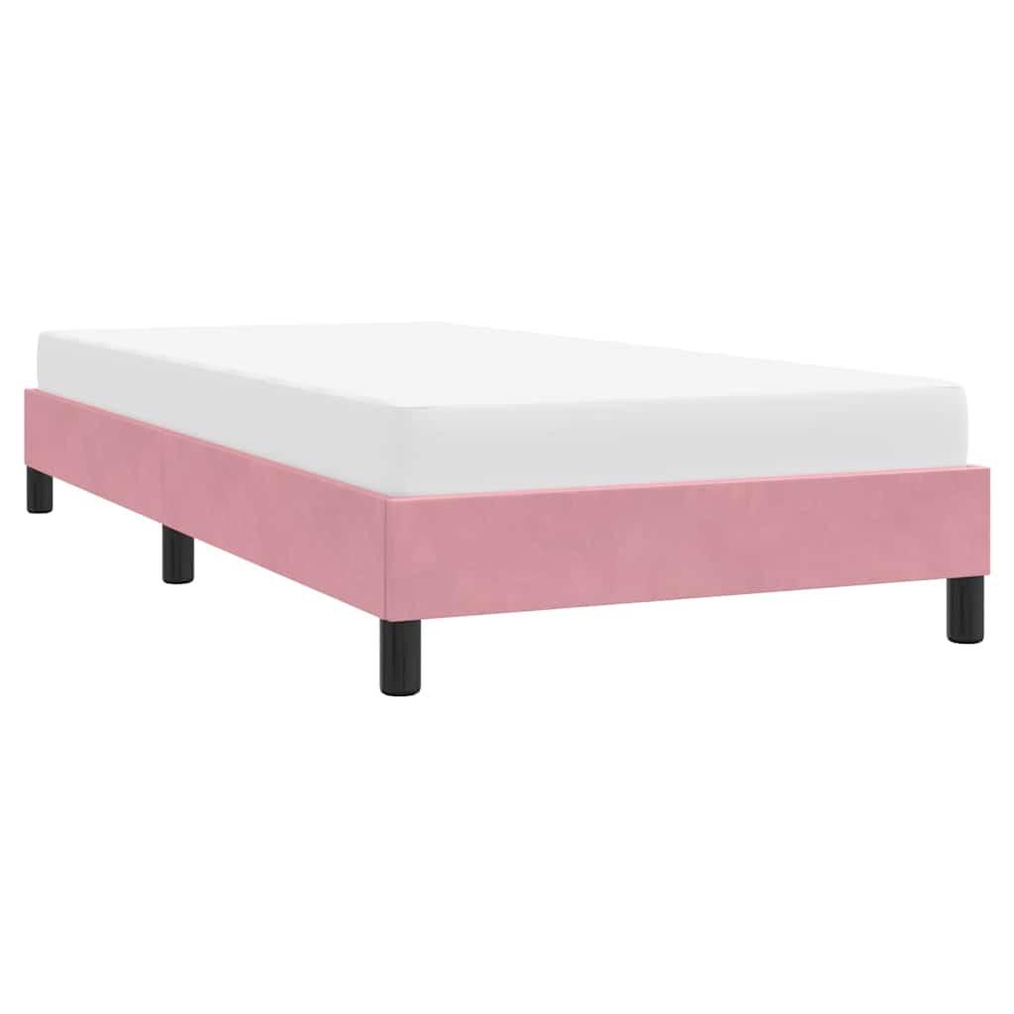 Voir la diapositive 4 : VIDAXL Cadre de lit sans matelas rose 80x220 cm velours