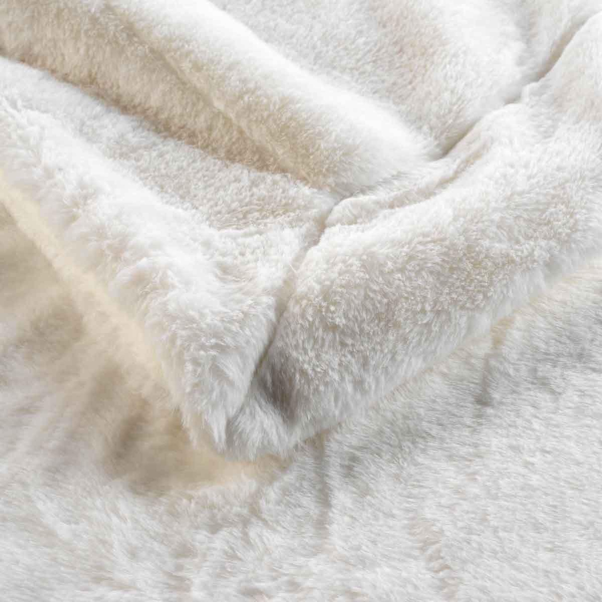 Voir la diapositive 3 : Douceur d'Intérieur Plaid imitation fourrure  caresse  125x150cm naturel