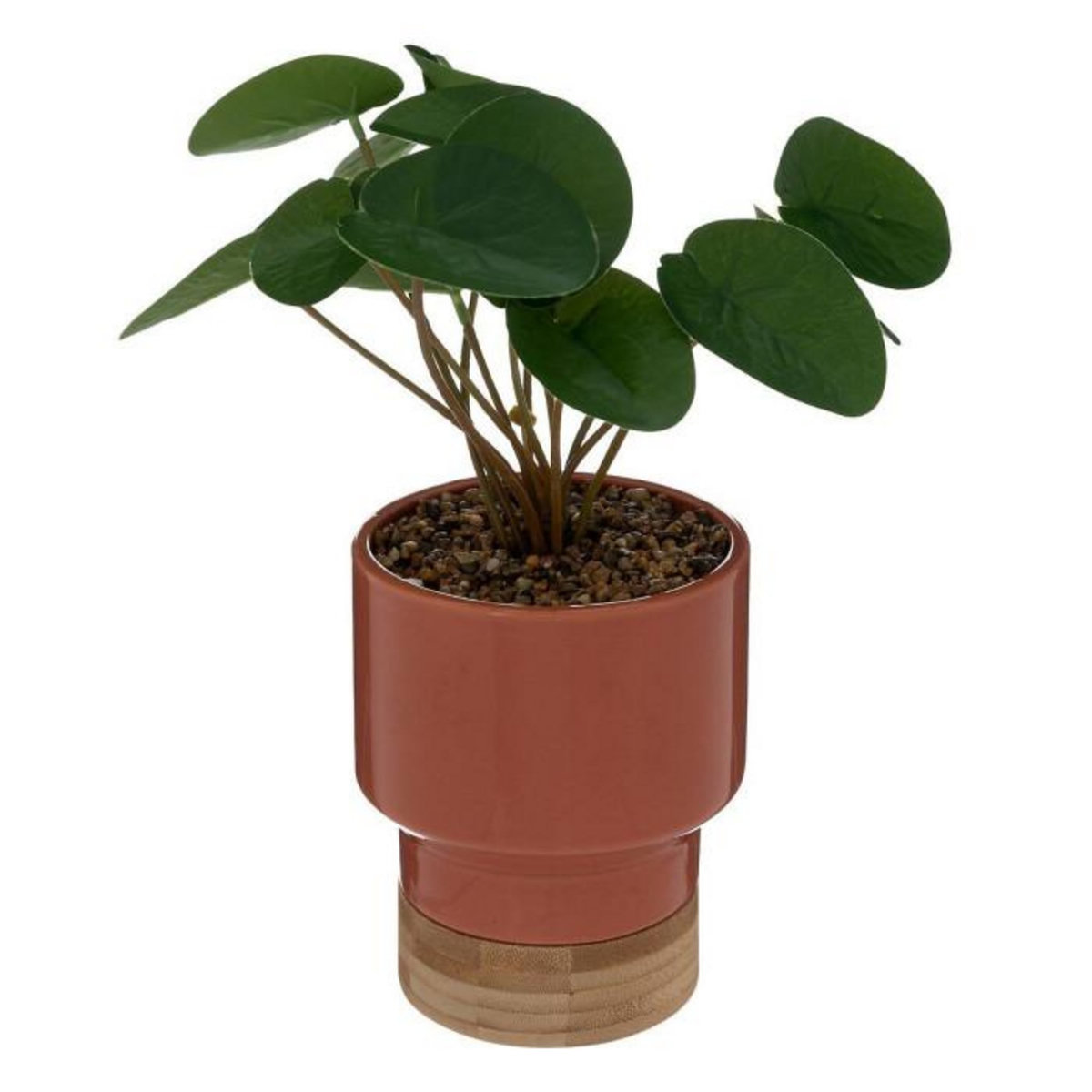 ATMOSPHERA Plante Artificielle en Pot  Col  26cm Pêche