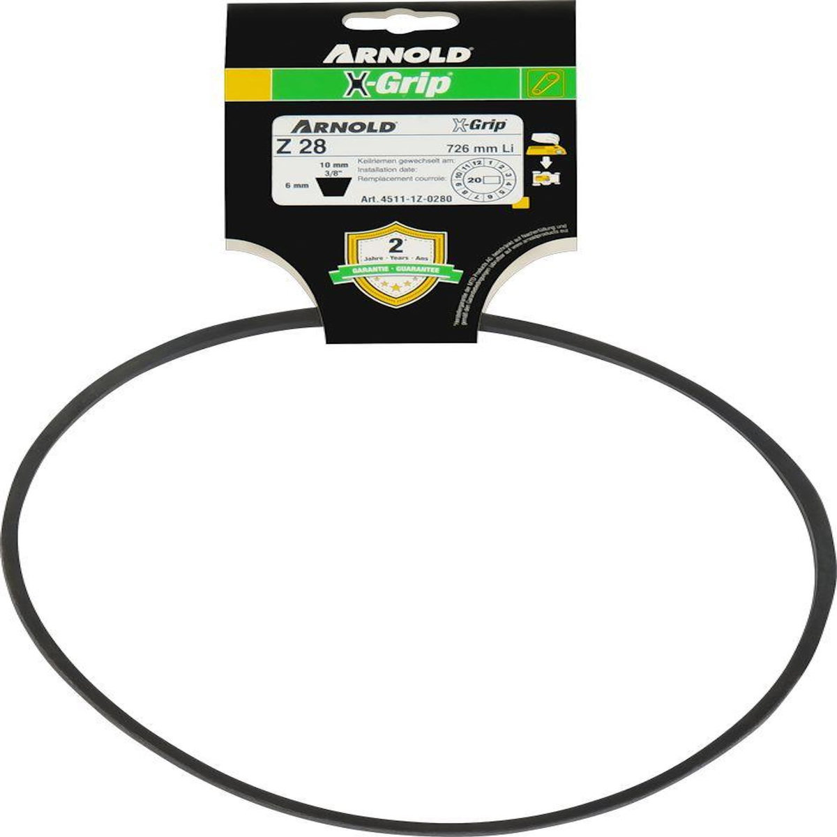 ARNOLD Courroie trapézoïdale X-Grip V de type Z 28
