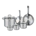 ELO Ensemble de 2 Poêles de cuisson 24 et 28 cm et 4 faitouts 12, 14, 16 et 26 cm Elo Profi Citrin