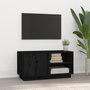 Voir la diapositive 1 : VIDAXL Meuble TV Noir 80x35x40,5 cm Bois de pin massif