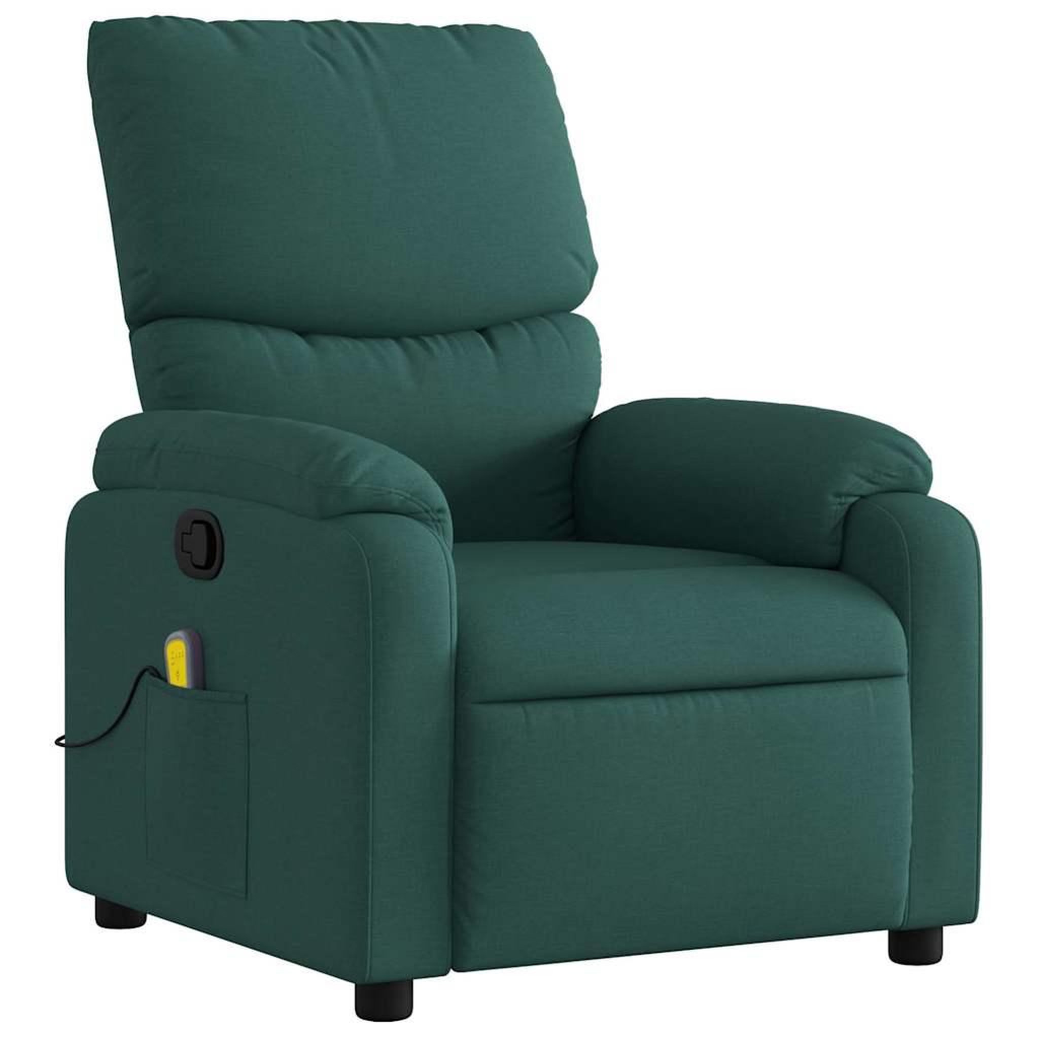 Voir la diapositive 4 : VIDAXL Fauteuil de massage inclinable Vert fonce Tissu