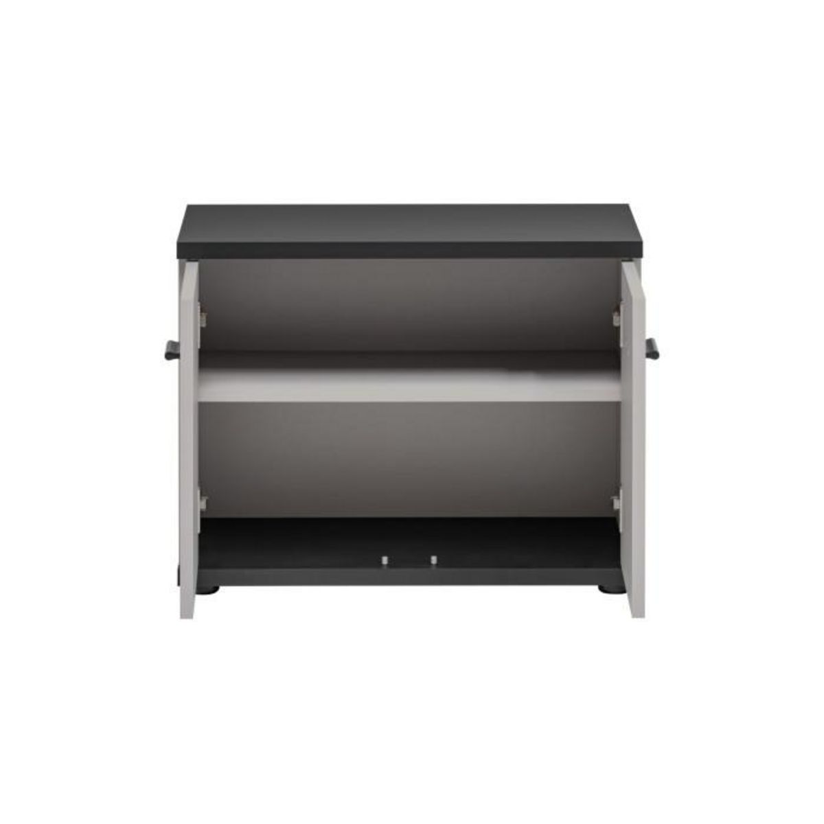 Paris Prix Meuble de Rangement  Hugo  60cm Gris & Noir