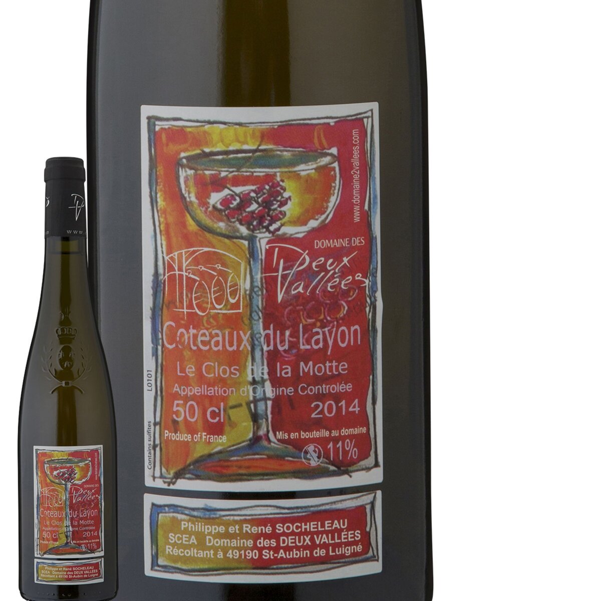 Demibouteille Domaine des deux Vallées Clos de la Motte Coteaux du