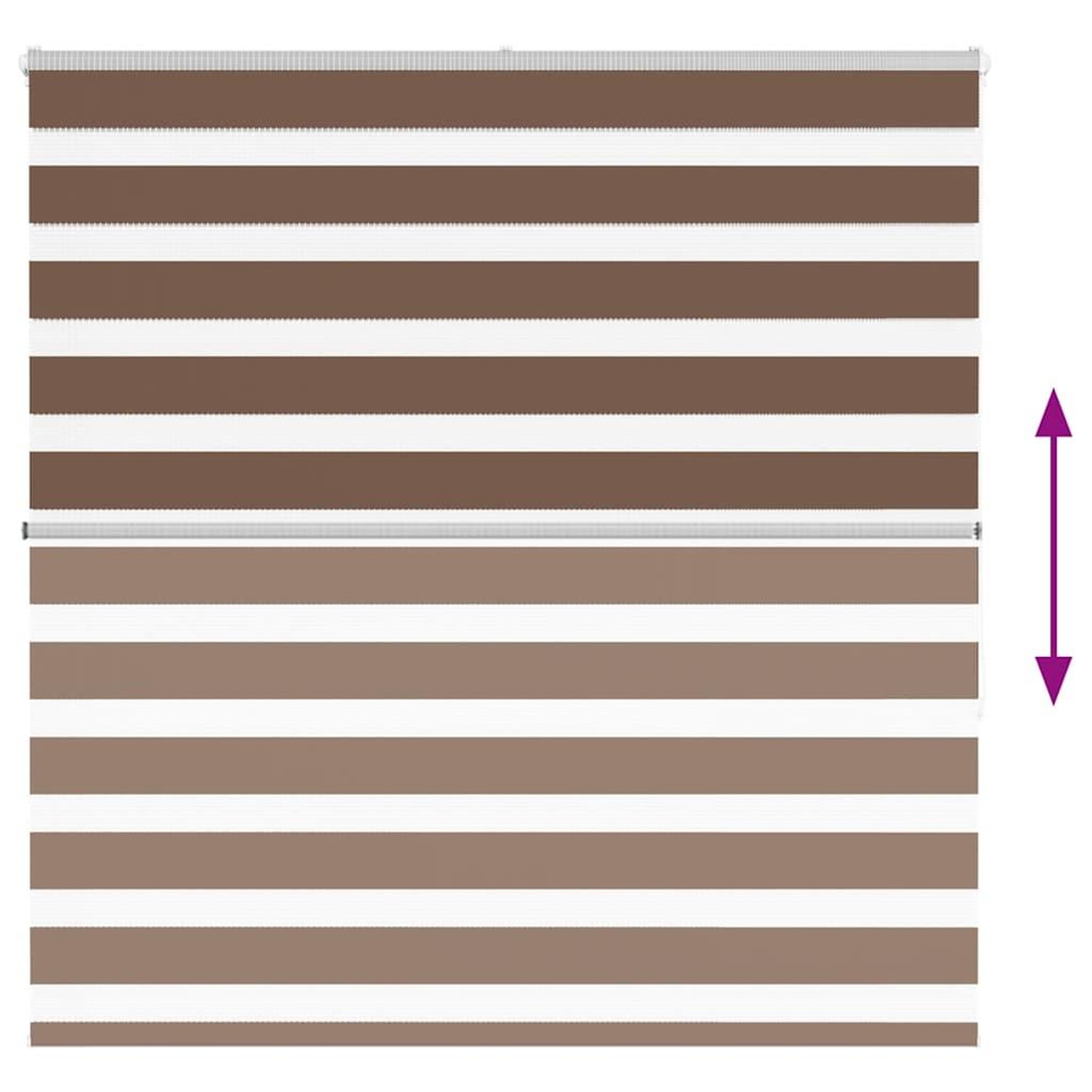 Voir la diapositive 5 : VIDAXL Store zebre marron 150x150cm largeur du tissu 145,9cm polyester