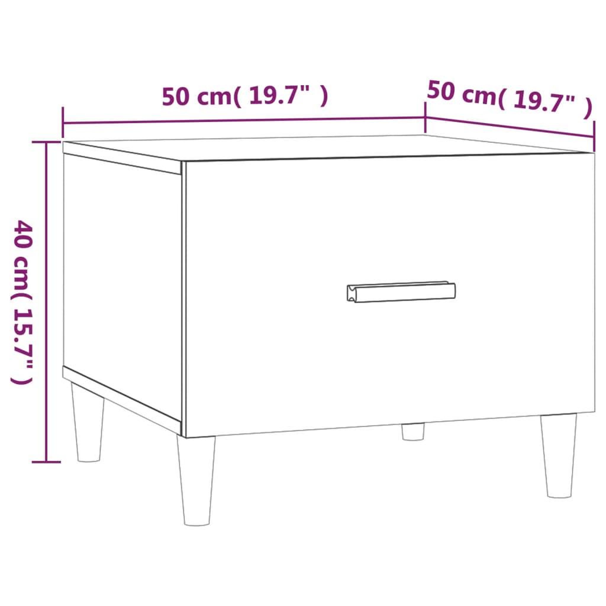 Voir la diapositive 6 : VIDAXL Tables basses 2 pcs noir 50x50x40 cm bois d'ingenierie