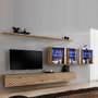 Voir la diapositive 1 : Paris Prix Ensemble Meuble TV  Switch Lamel XVII  340cm Naturel