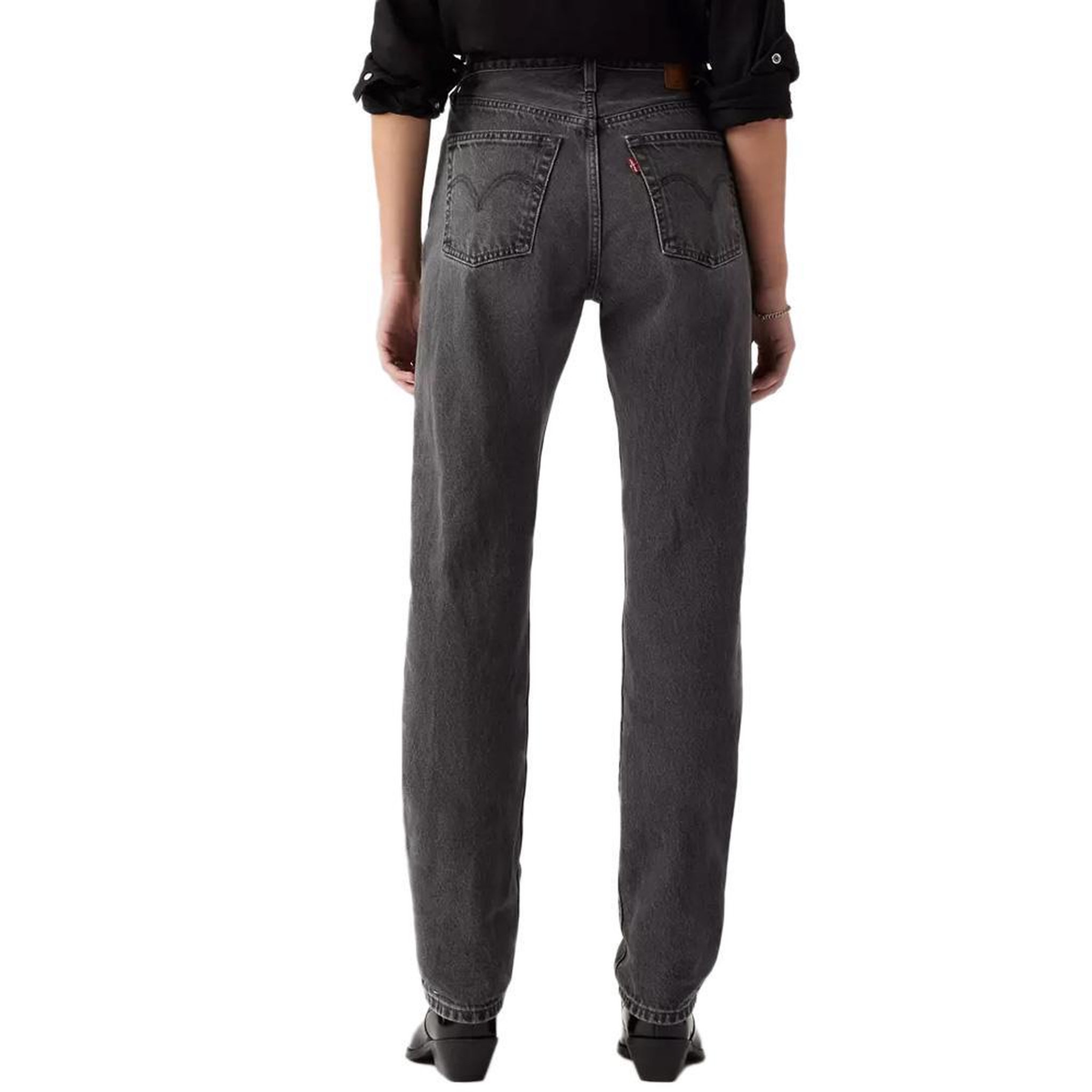 Voir la diapositive 2 : Levi's Jean 501 Gris/Noir Femme Levi's Med Indigo 12501