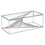 Voir la diapositive 1 : Paris Prix Table Basse Design en Verre  Tanya  120cm Argent
