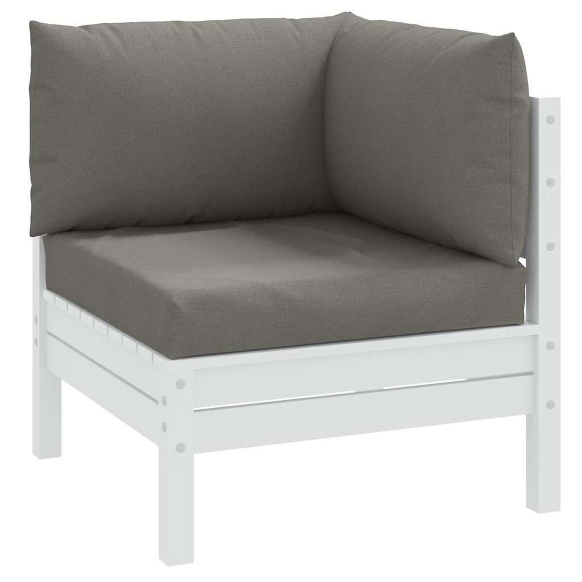 VIDAXL Coussins de palette lot de 3 gris fonce melange tissu