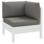 VIDAXL Coussins de palette lot de 3 gris fonce melange tissu