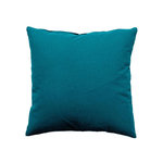 TOILINUX Coussin déhoussable en coton PANAMA. Coloris disponibles : Vert, Bleu, Marron