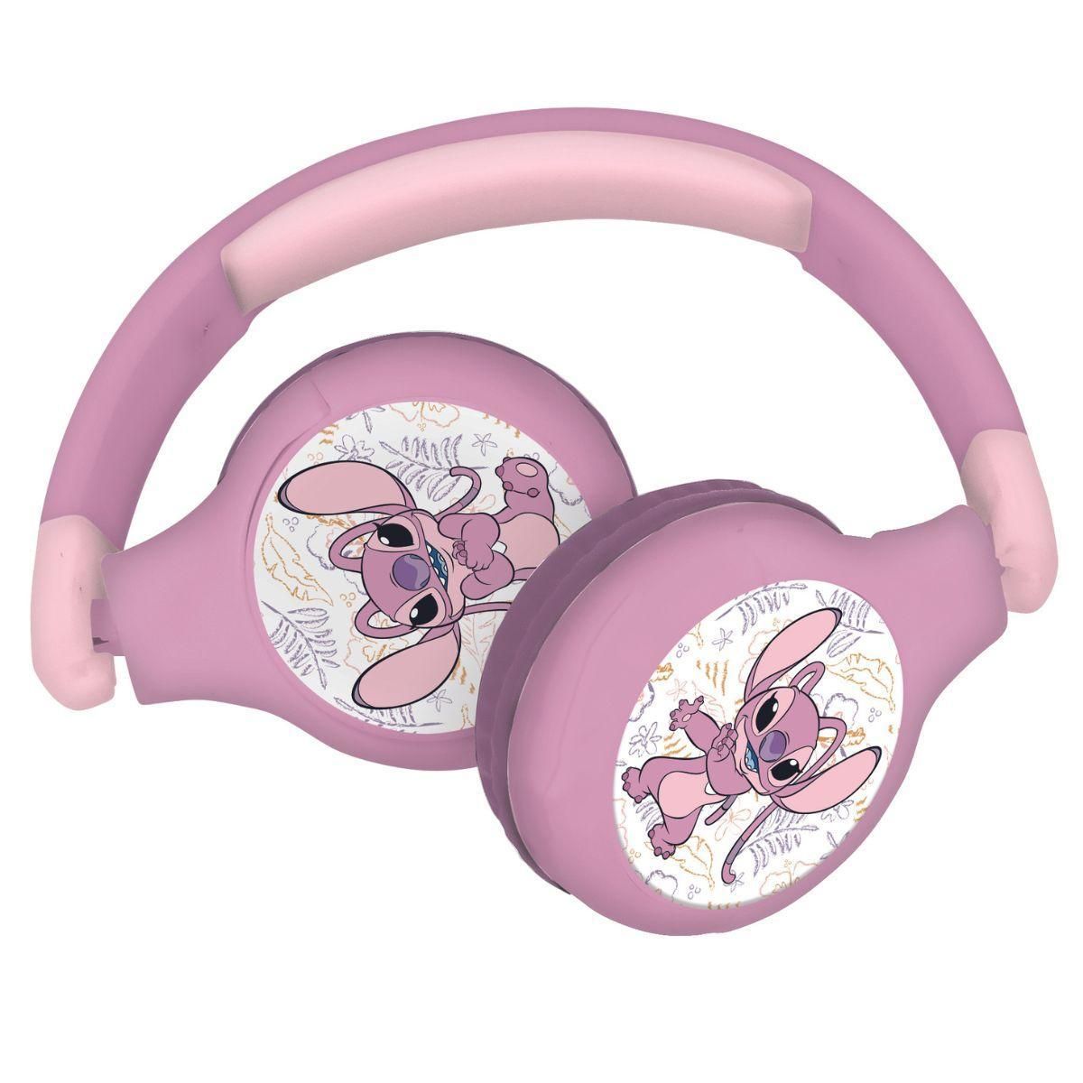 Lexibook Casque 2 en 1 Stitch Angel Bluetooth et Filaire avec limitation de son