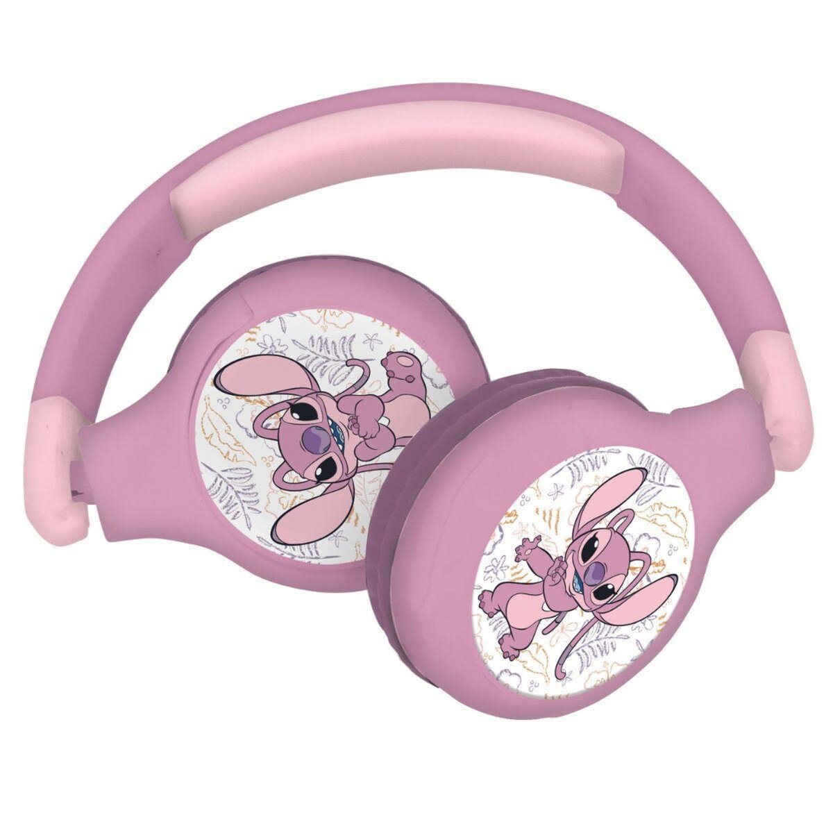 Lexibook Casque 2 en 1 Stitch Angel Bluetooth et Filaire avec limitation de son