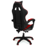 Voir la diapositive 6 : ID MARKET Fauteuil de gaming ALEX réglable avec repose-pied, coussin de tête et coussin lombaire noir et rouge