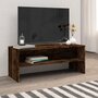 Voir la diapositive 1 : VIDAXL Meuble TV Chene fume 100x40x40 cm Bois d'ingenierie