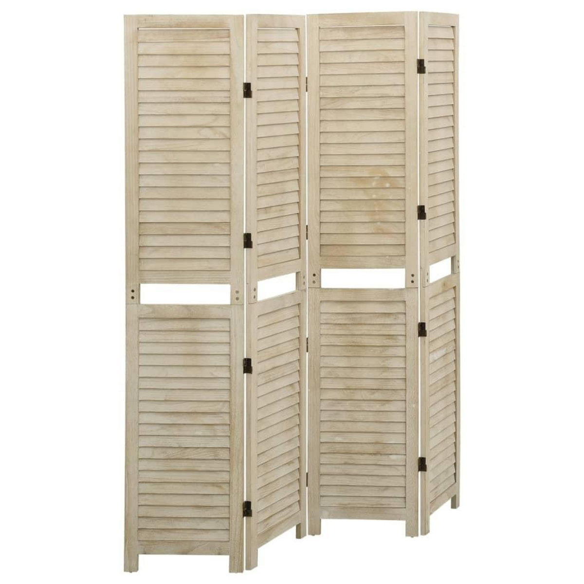 VIDAXL Cloison de separation 4 panneaux 140x165 cm Bois de Paulownia