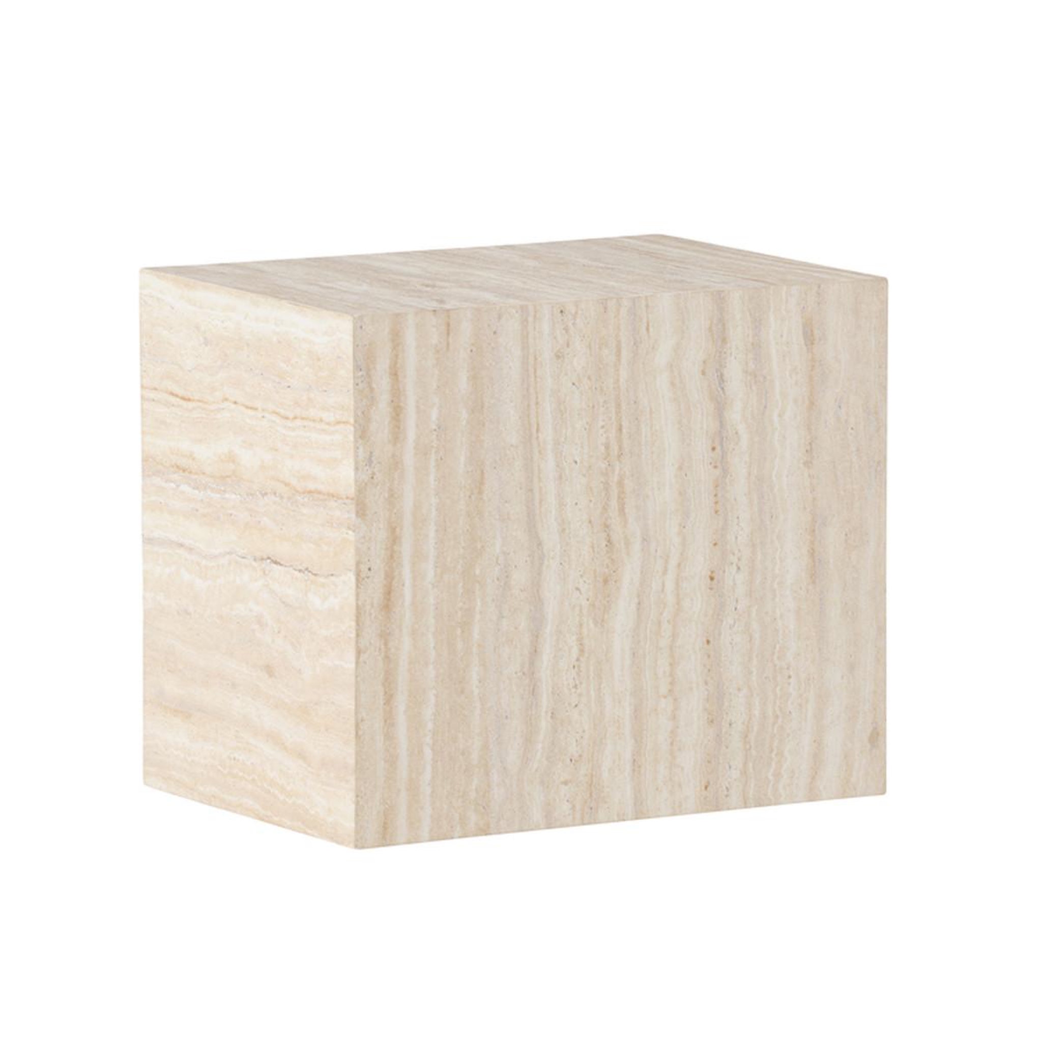 Paris Prix Table d'appoint effet travertin  york  35cm beige
