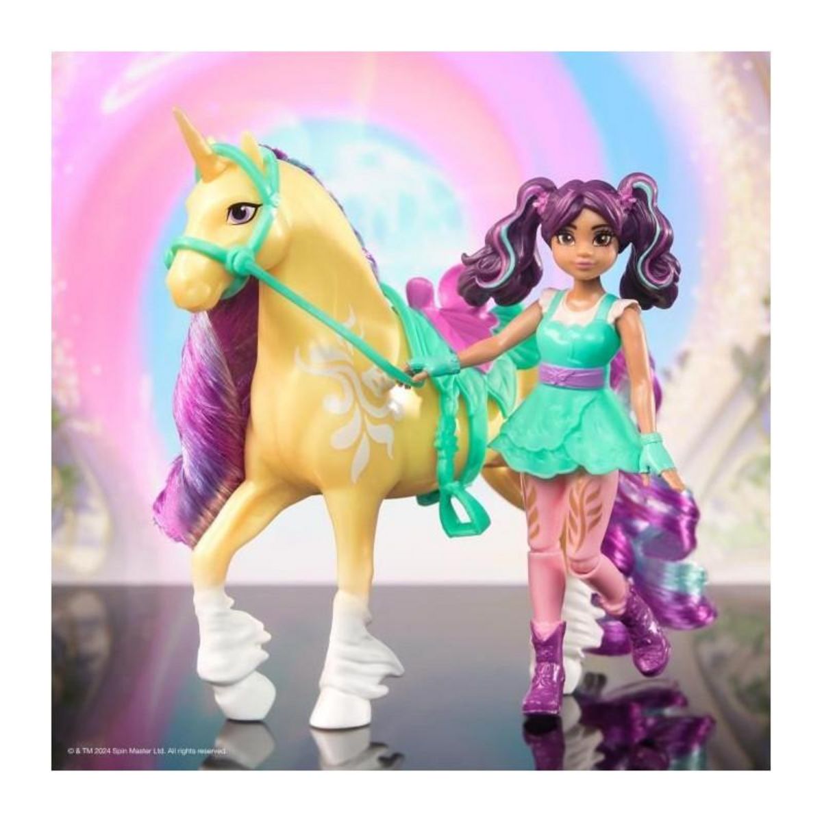 Spin Master SPIN MASTER COFFRET LICORNE ET POUPEE LEAF ET AVA Unicorn Academy