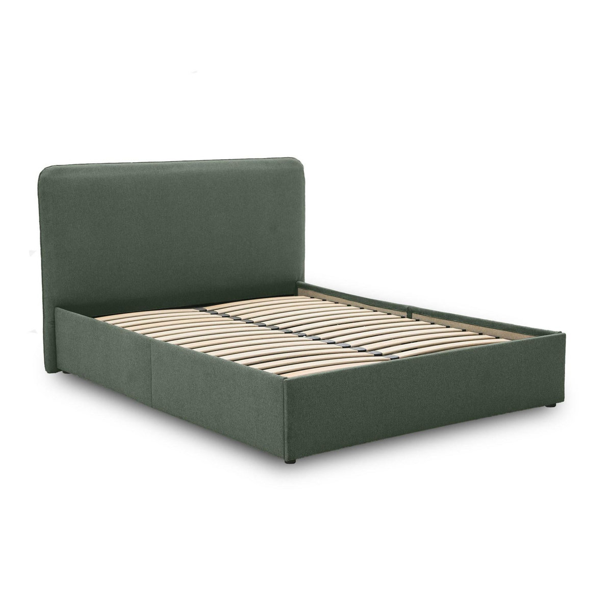 BEST MOBILIER Goyave - lit coffre - 140x190 - en tissu - sommier inclus