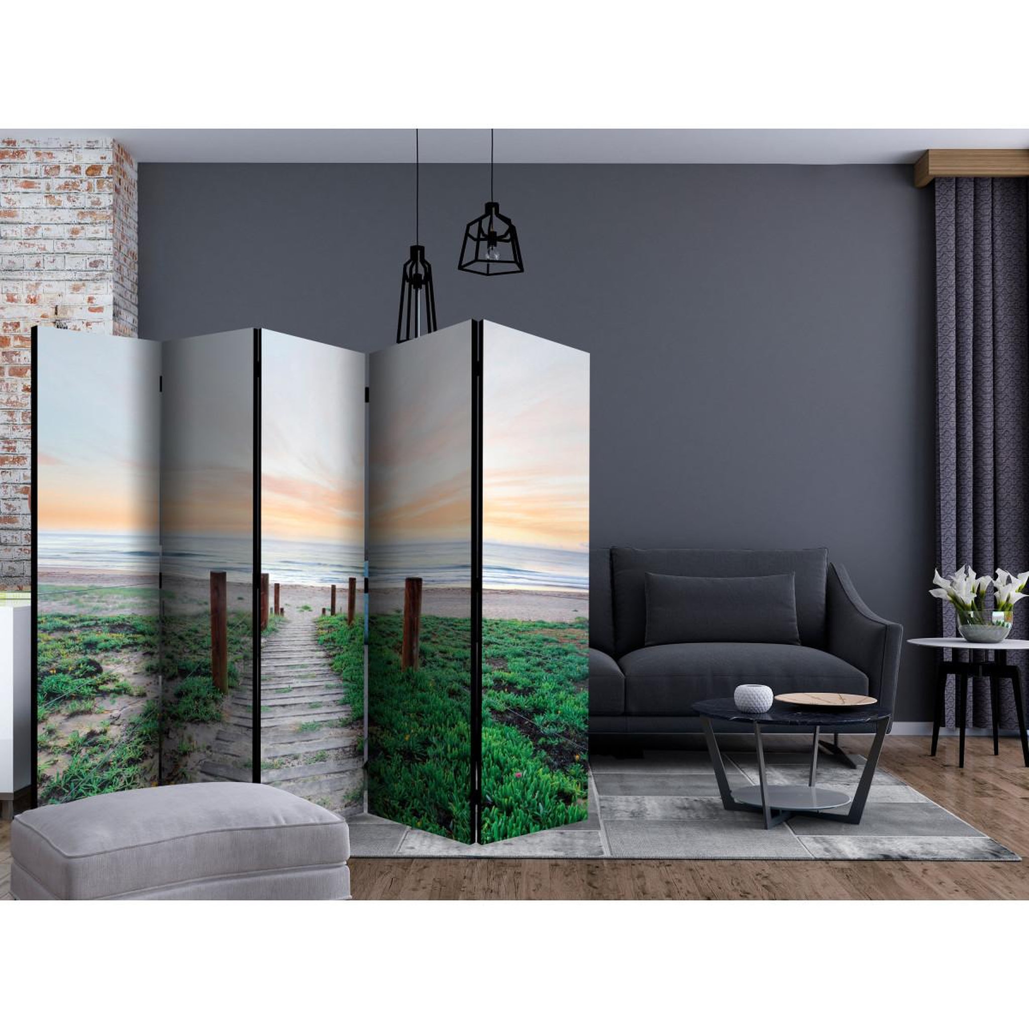 Voir la diapositive 2 : Paris Prix Paravent 5 volets  among the grass  172x225cm