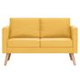 Voir la diapositive 3 : VIDAXL Canape a 2 places tissu jaune