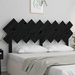 VIDAXL Tete de lit Noir 159,5x3x80,5 cm Bois massif de pin