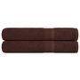 Voir la diapositive 1 : VIDAXL Serviettes 2 pcs marron 100x200 cm 360 g m² 100% coton