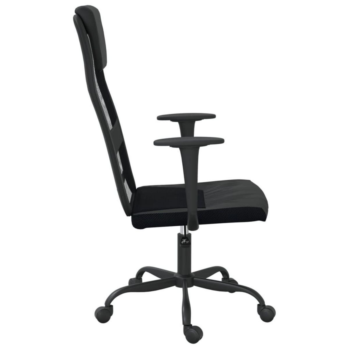VIDAXL Chaise de bureau reglable en hauteur noir