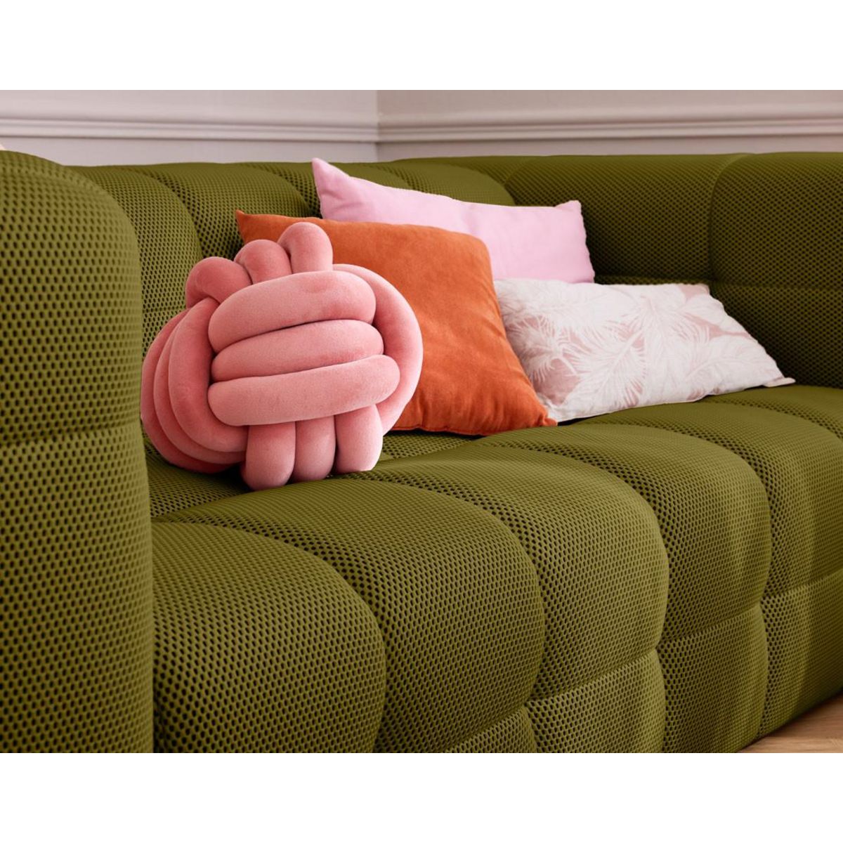 LISA DESIGN Suzano - canapé 3 places - en tissu mailles 3d