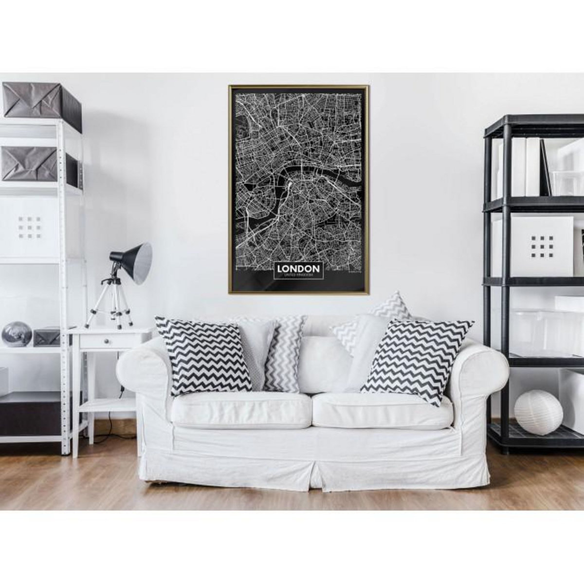 Paris Prix Affiche Murale Encadrée  City Map London Dark