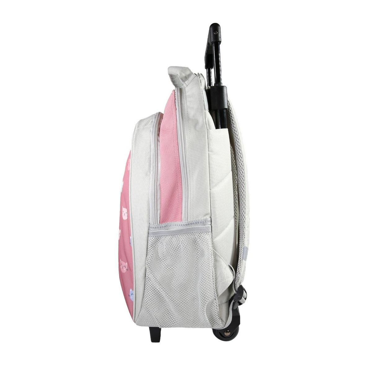 Bagtrotter Lili Lou - Sac à dos  à roulettes gris/rose  2 compartiments - Bagtrotter