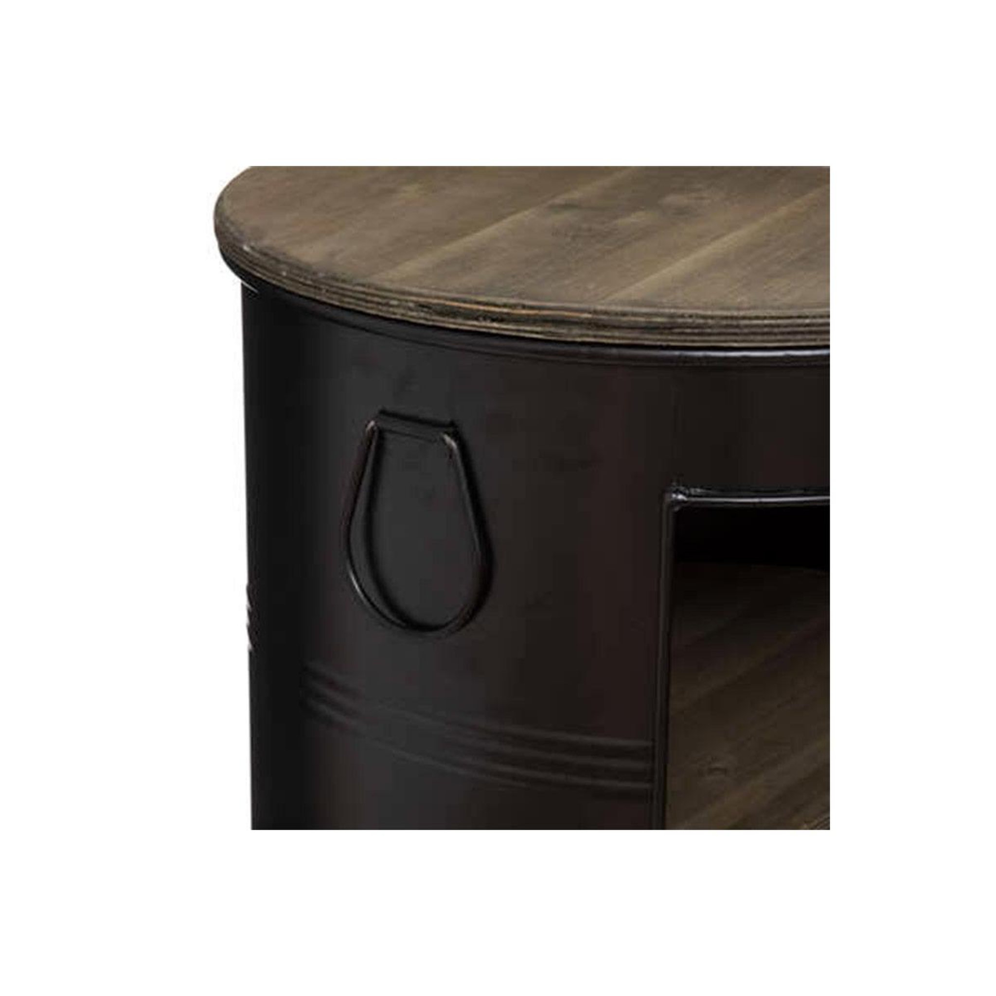Voir la diapositive 2 : ATMOSPHERA Table à café ajourée en métal  diego  92cm noir