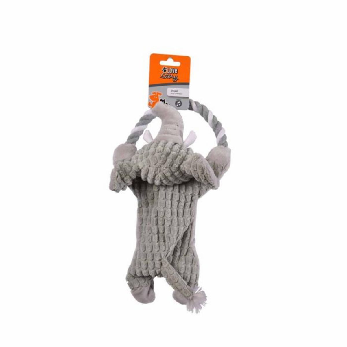 Paris Prix Peluche pour Chien  Éléphant  21cm Gris