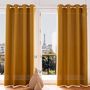 Voir la diapositive 2 : SOLEIL D'OCRE Voile oeillets jacquard 135X250 cm VELVET, par Soleil d'ocre