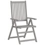 Voir la diapositive 3 : VIDAXL Chaises inclinables de jardin lot de 2 et coussins Bois acacia