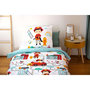 Voir la diapositive 3 : COTE DECO Parure de lit enfant Pompier - 100% coton adouci 57 fils - 140 x 200 cm