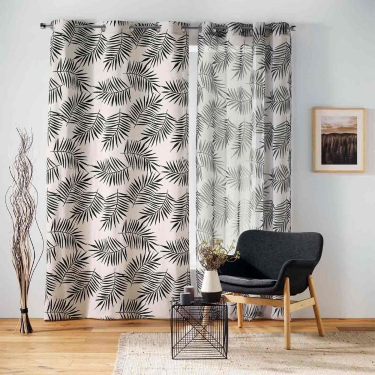 Paris Prix Rideau Voilage à Œillets  Ning  140x240cm Naturel