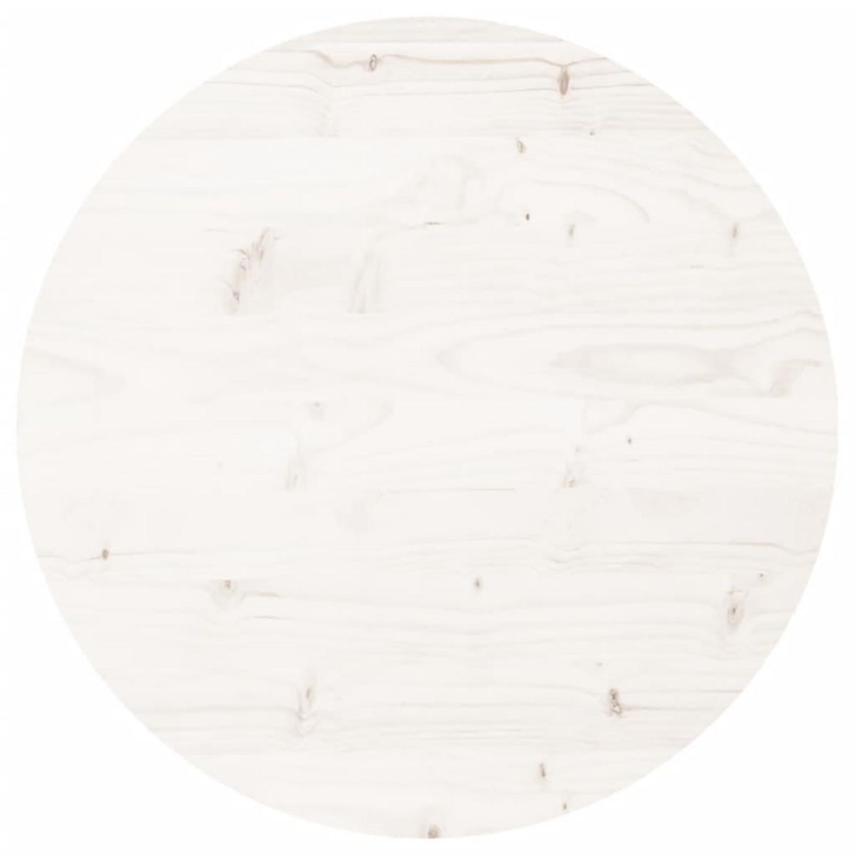 VIDAXL Dessus de table rond blanc Ø50x3 cm bois de pin massif