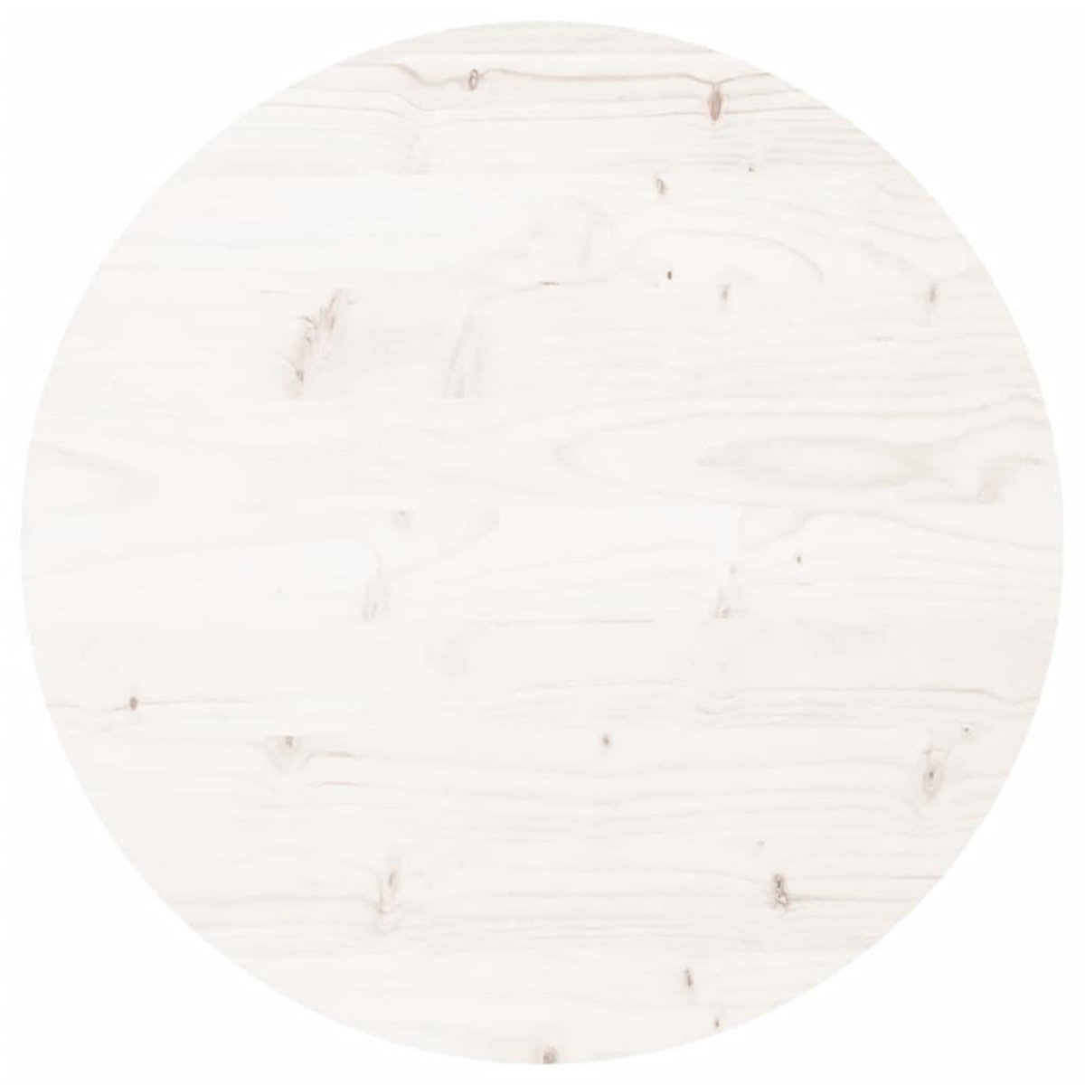 VIDAXL Dessus de table rond blanc Ø50x3 cm bois de pin massif