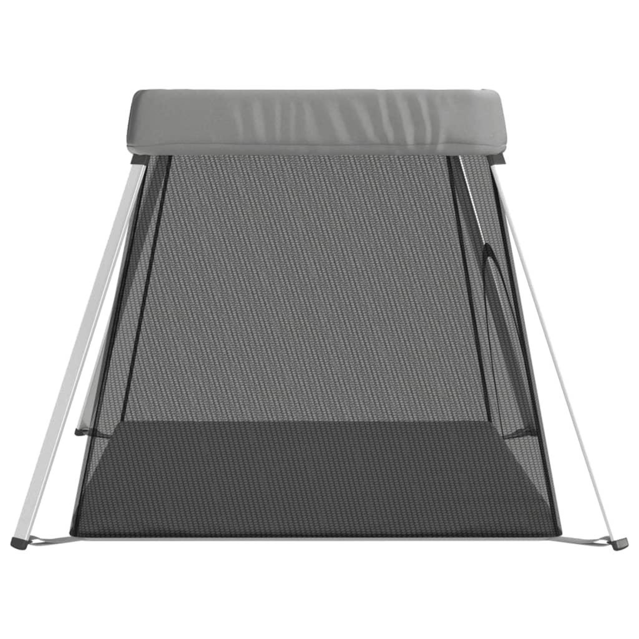 Voir la diapositive 5 : VIDAXL Parc pour bebe avec matelas Gris clair Tissu de lin