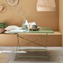  Table de jardin bistrot pliable - Emilia rectangle - Table rectangle 110x70cm en acier thermolaqué