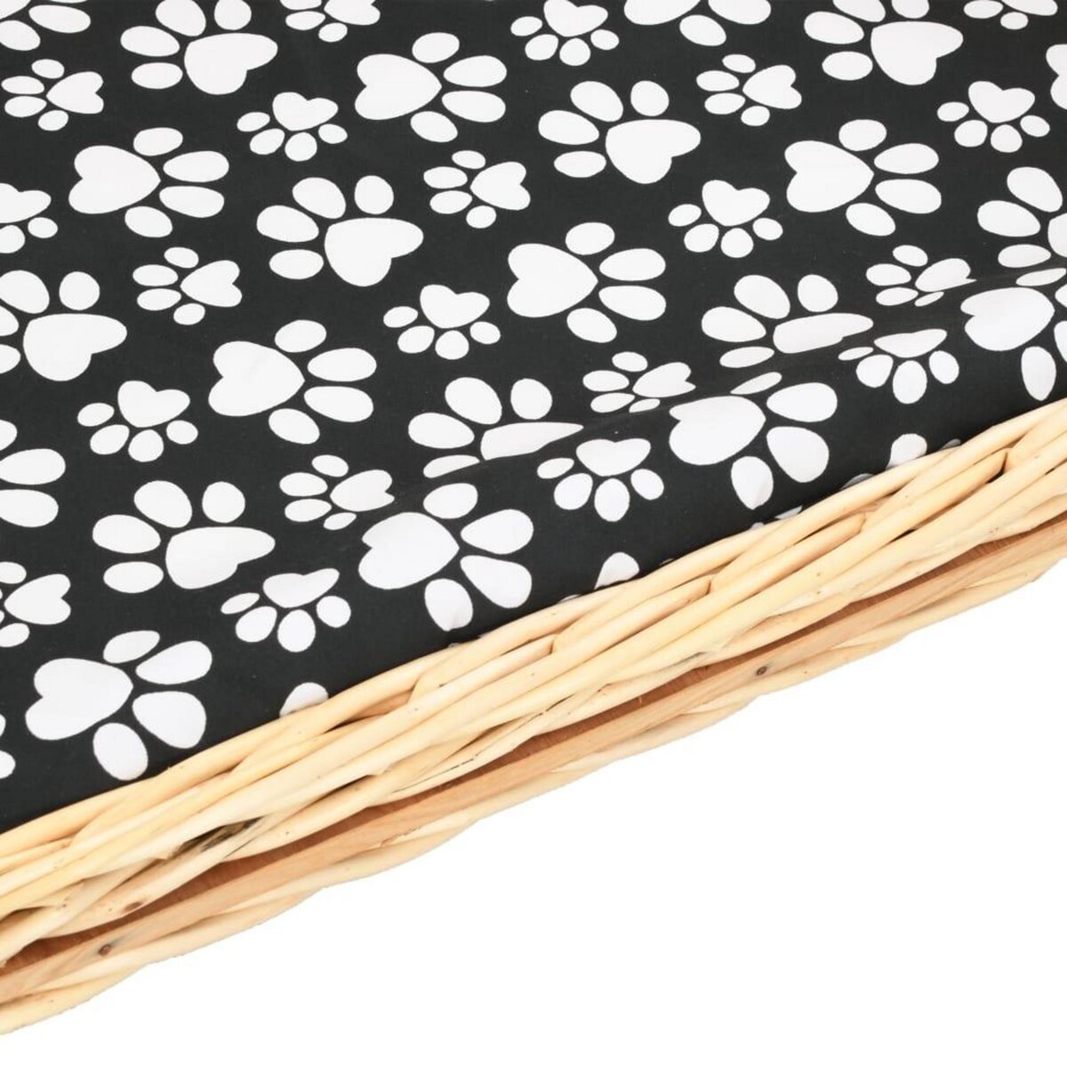 VIDAXL Panier pour chiens avec coussin 90x54x35 cm Saule naturel