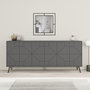 Voir la diapositive 4 : Habitat et Jardin Buffet en bois  Dune  - 183 x 35 x 77 cm - Anthracite