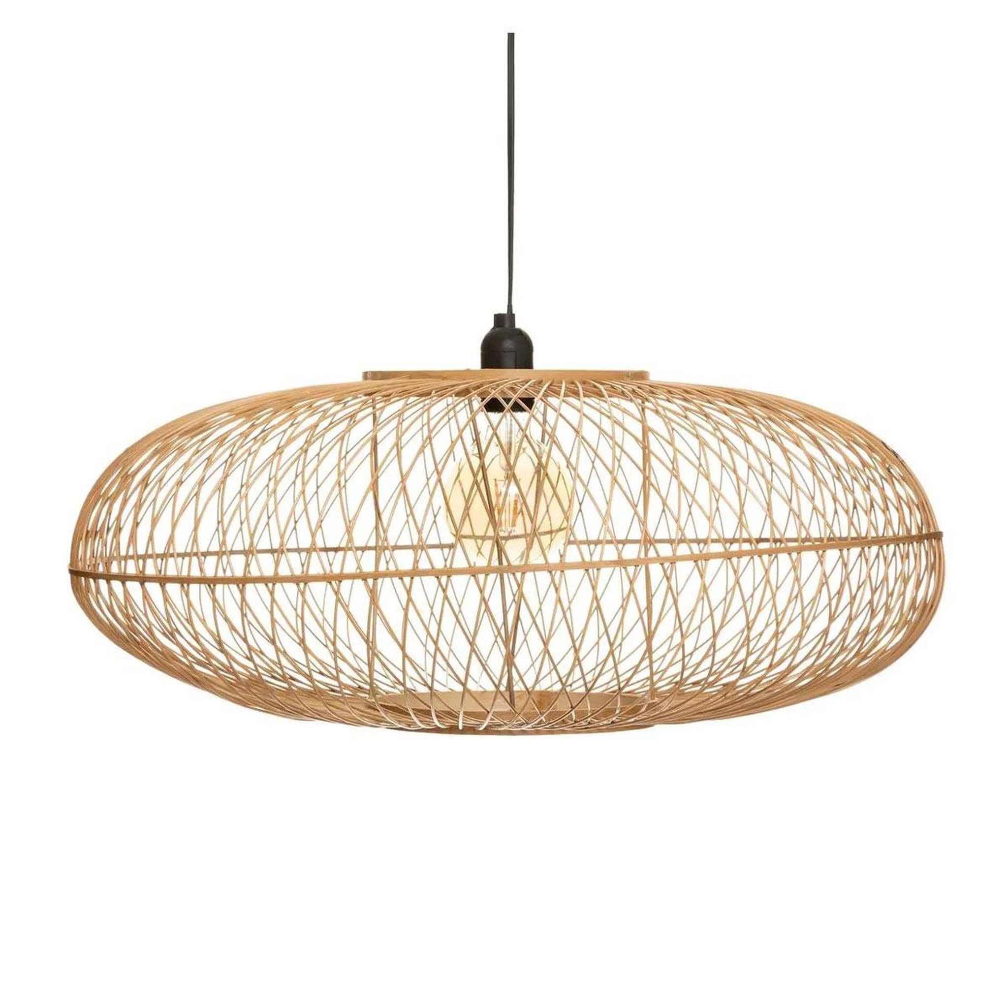 ATMOSPHERA Lampe suspension en bambou  loren  60cm beige