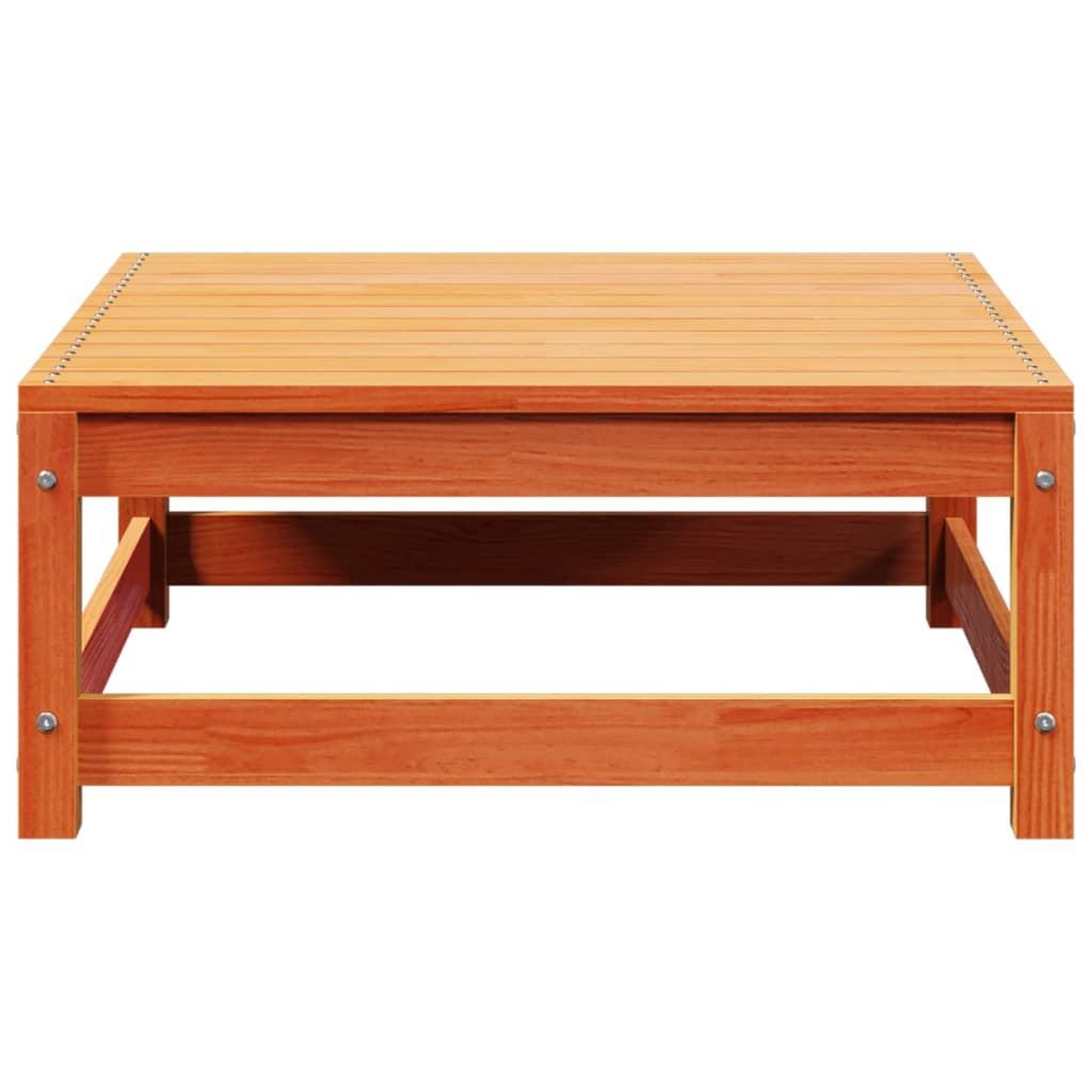 Voir la diapositive 4 : VIDAXL Repose-pied de jardin cire marron 70x70x30cm bois de pin massif