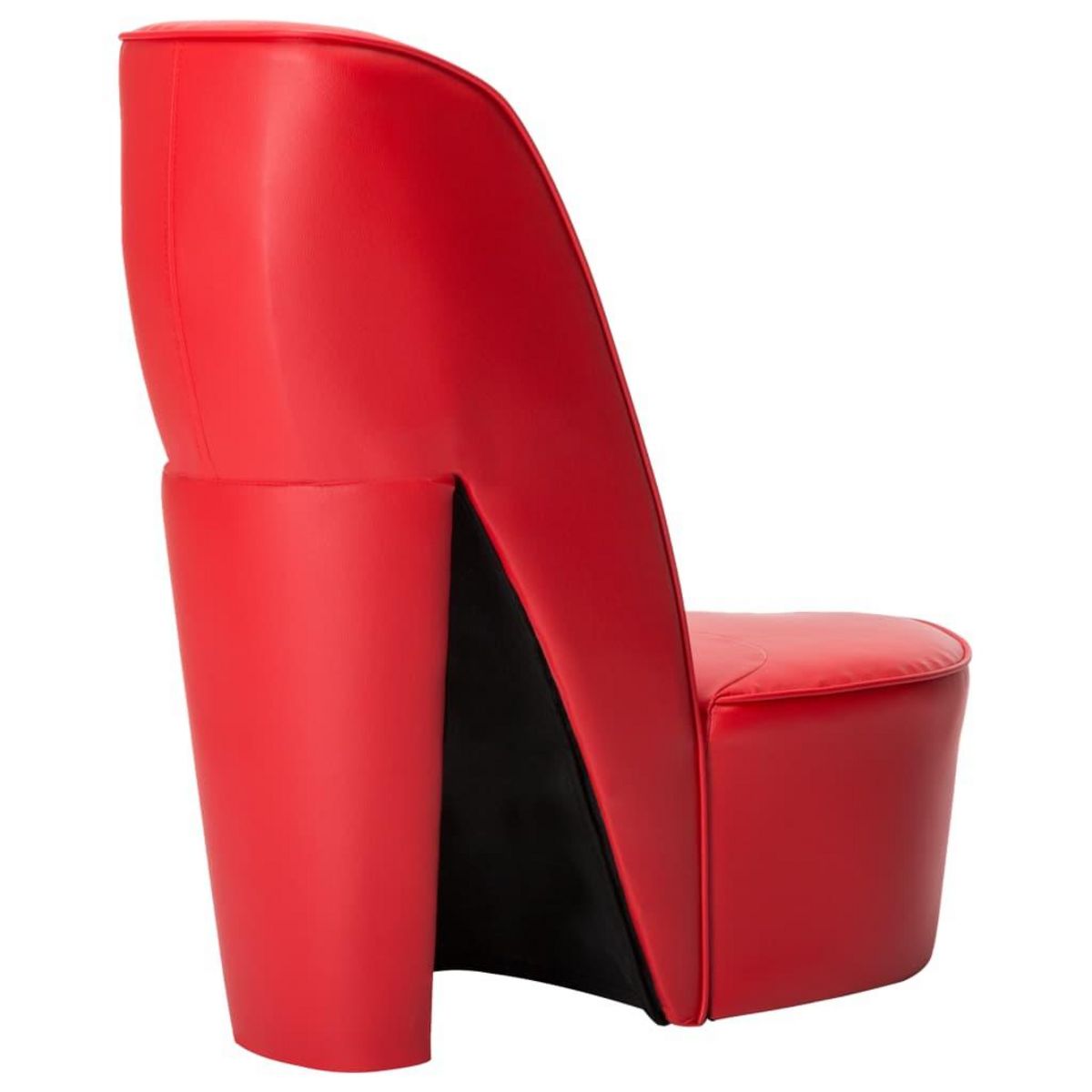 VIDAXL Chaise en forme de chaussure a talon haut Rouge Similicuir