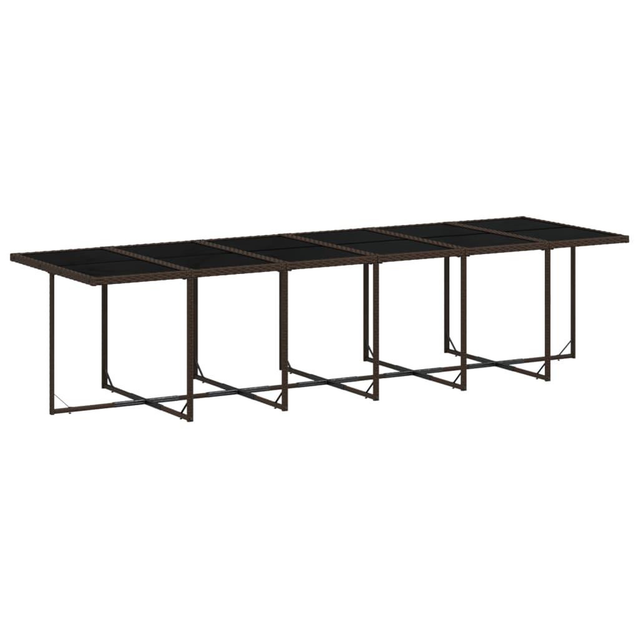 Voir la diapositive 3 : VIDAXL Ensemble a manger de jardin et coussins 17 pcs marron rotin